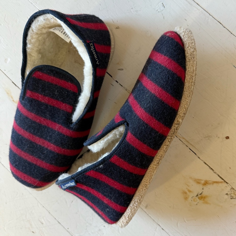 Armor Lux wool striped slippers